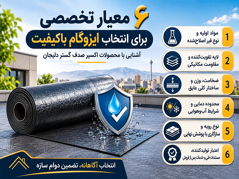 انتخاب بهترین ایزوگام : صدف گستر دلیجان